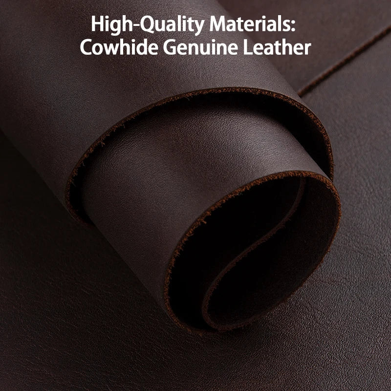 Genuine Leather Case for iPhone 15 Pro Max Business Case for iPhone 14 Pro Max 13 Pro Magnetic Charging Phone Back Cover Men