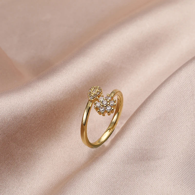 Stainless Steel Wedding Rings For Women Adjustable Engagement Women's Ring