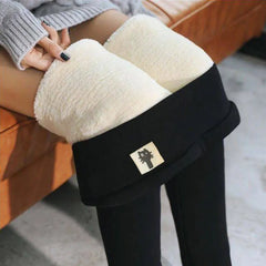 Winter Fleece Lined Leggings Women High Waist Velvet Keep Warm Pants