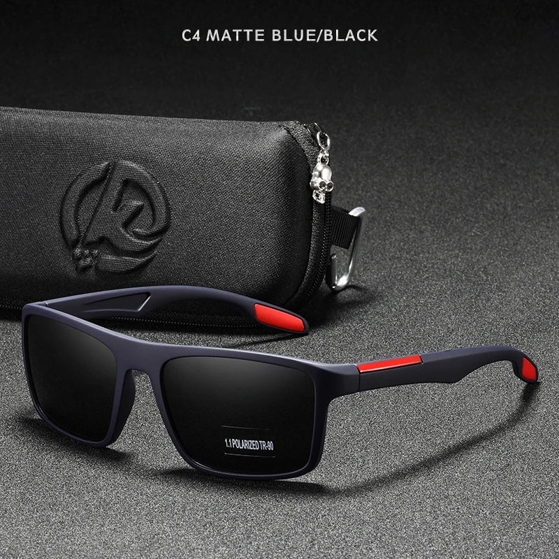 KDEAM Rectangular Ultra Light Sports Sunglasses Men Polarized TAC 1.1mm Thickness Lens Driving Sun Glasses Women Cat.3