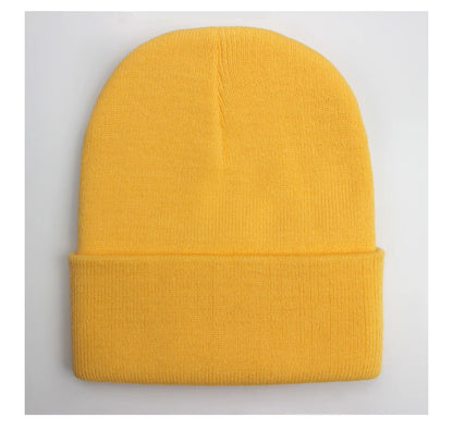Unisex Beanie Autumn Winter Wool Blends Soft Warm Knitted Cap Men Women