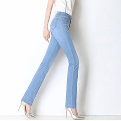 Womens Skinny Thin Denim Jeans For Summer Straight Slimming Fit