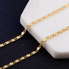 Gold Charm Chain Necklace For Women Man Wedding Fashion Jewelry