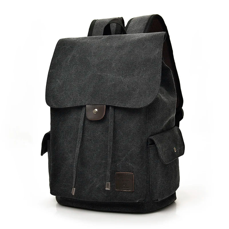New High Quality Canvas Men Backpack Large Shoulder School Bag Rucksack For Boys Travel Fashion Camping Bags Fashion Simple Bags