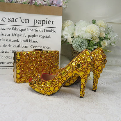 Womens wedding shoes with matching bags platform shoes Ladies