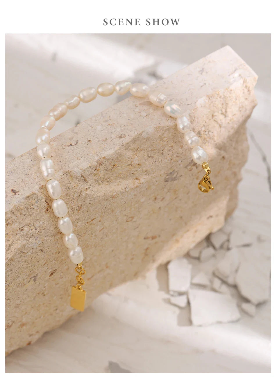 Yhpup Stainless Steel Natural Pearl Bracelet Stylish Chain LOVE Women Bracelet High Quality Jewelry бежутерия женская колье