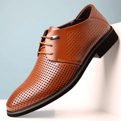 Summer Men Hollow Out Men Formal Shoes Men Genuine Leather Quality Shoes