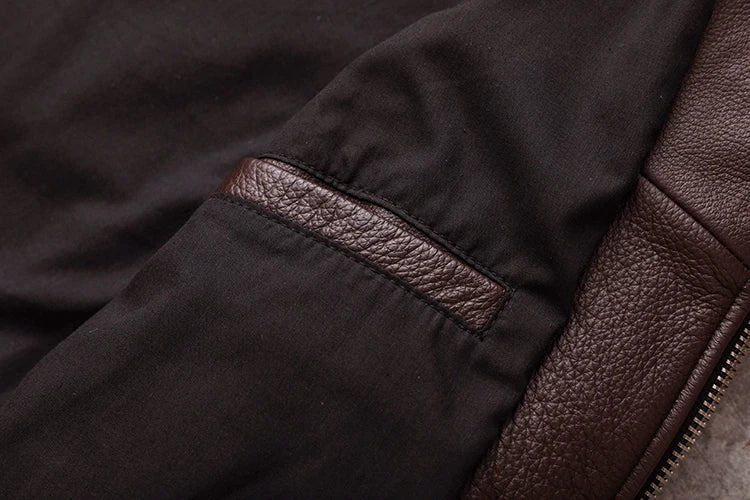 Men's Real Cowhide jackets Genuine Leather Jacket Men Clothing