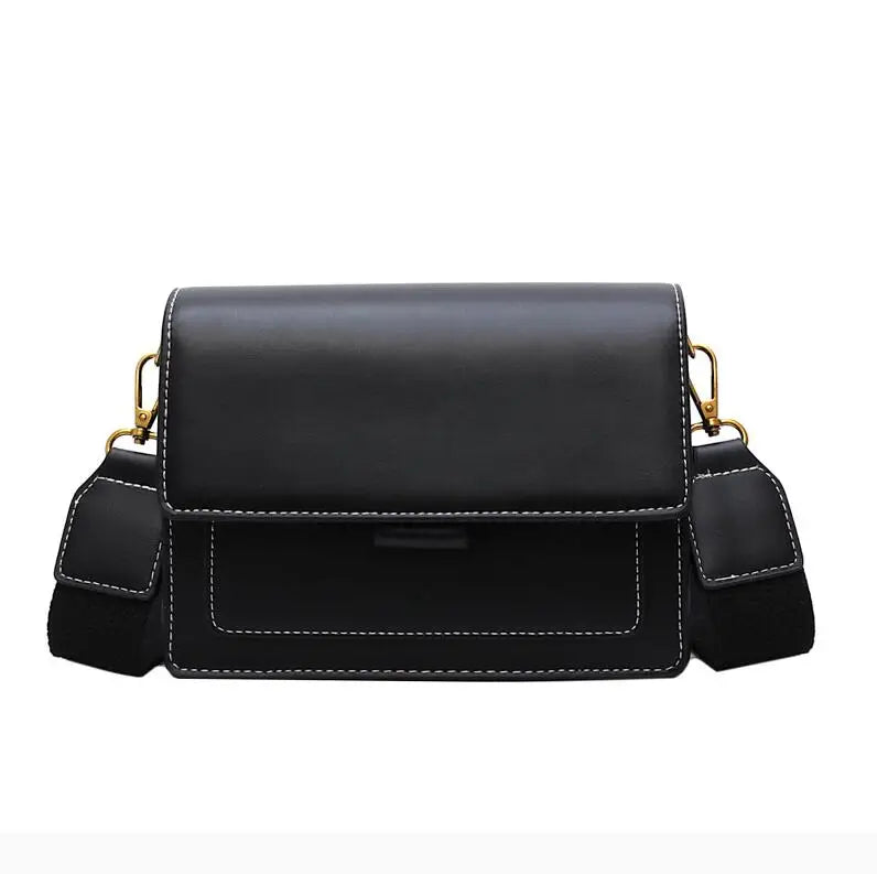 Contrast color Leather Crossbody Bags For Women Travel Handbag Fashion Simple