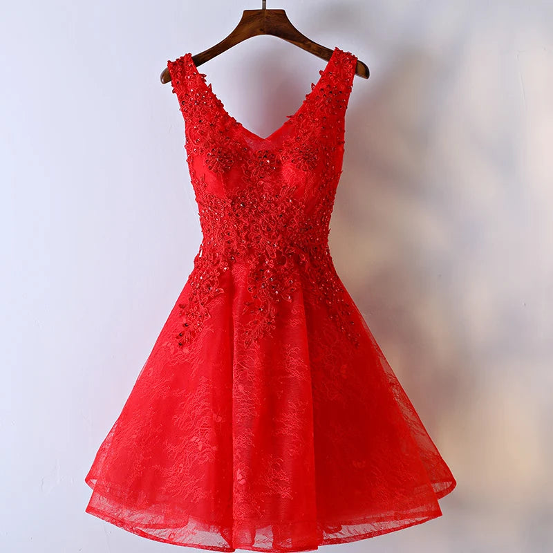Homecoming Dresses: Black Lace Evening Dresses Party Prom Dress