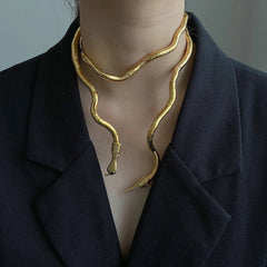 Jewelry Snake Necklace Personality Design Soft Metal Necklace