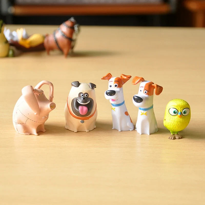 14 pcs Secret Pets PVC Rabbit Snowball Gidget Mel Dog Max Duke Cat Action Figure Toys Christmas Gift Toy