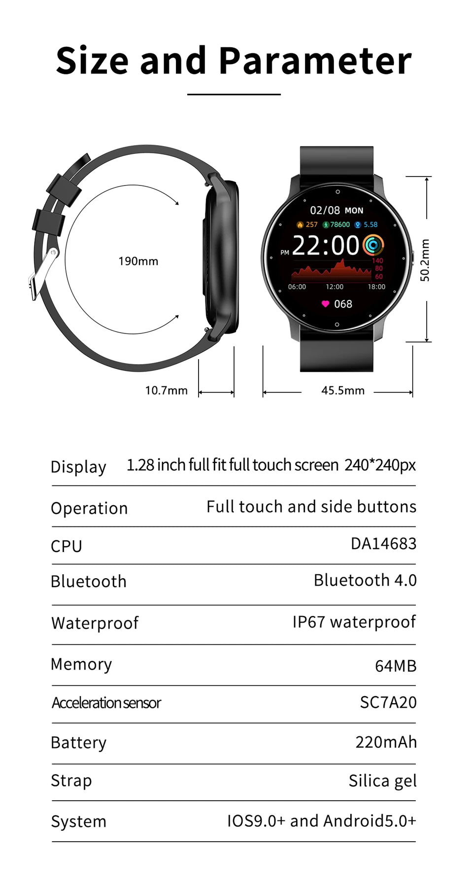 NEW Fashion Men Smart Watch Wireless Call Digital Fitness Tracker IP68 Waterproof Sport Smartwatch for Women Android Phones 2025