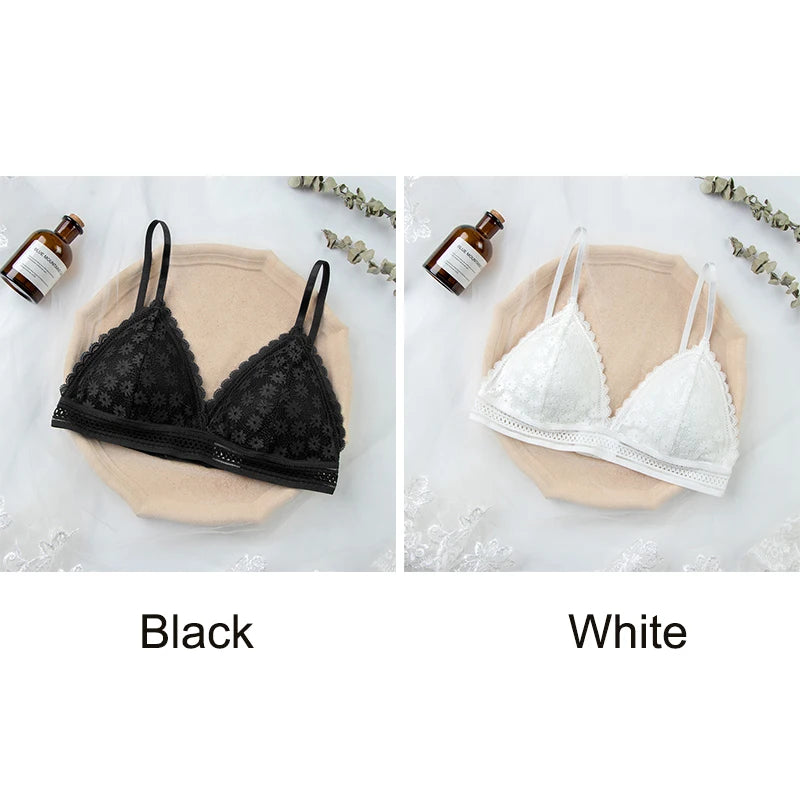 Women Lace Bra No Steel Ring Beauty Back Wrapped Chest Comfortable