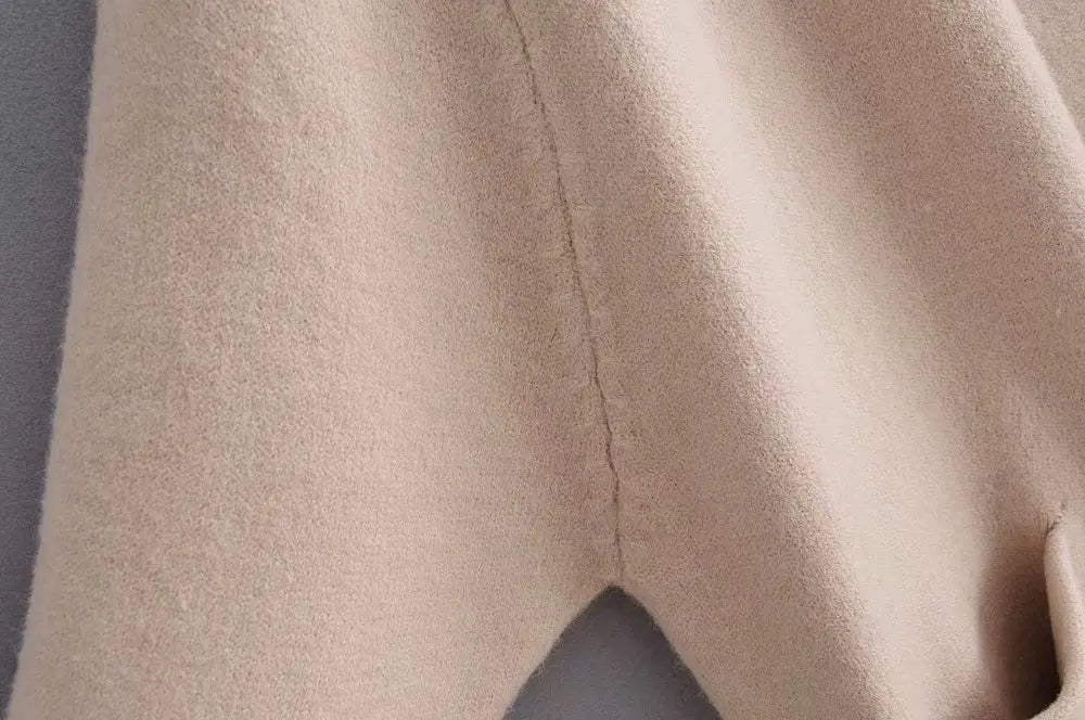 Women Solid Color Loose Thick Warm Sweater Cardigan Pocket Ladies Spring