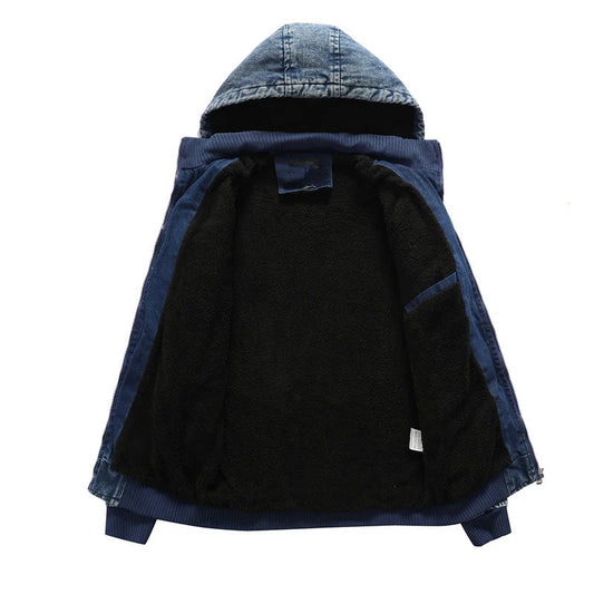 Men’s Denim Jacket Trendy Fashion Male Denim Jean Hoodies Casual Male  Clothing
