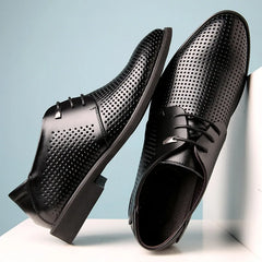 Summer Men Hollow Out Men Formal Shoes Men Genuine Leather Quality Shoes