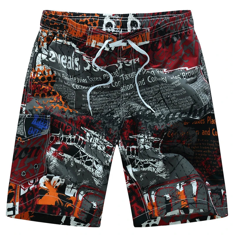 Men's Surf Board Shorts Surfing Beach Trunks Swimming Wear Bermudas Masculina Swimwear Plus Size 4XL 5XL 6XL