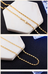 Gold Charm Chain Necklace For Women Man Wedding Fashion Jewelry