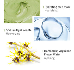 Green Tea Mineral Mud Facial Mask Deep Cleaning Oil-Control Moisturizing Blackhead Acne Reduce Pore Cleanser Skin Care