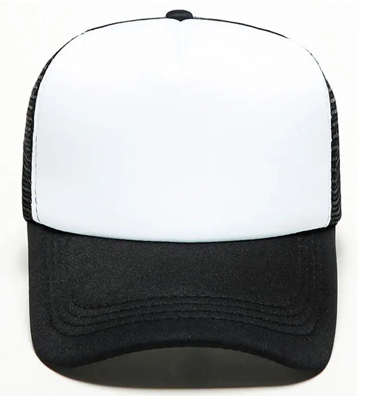 Free Custom Brand LOGO Text Design Personality DIY Trucker Hat AD Baseball Cap Men Women Blank Mesh Adjustable Hat