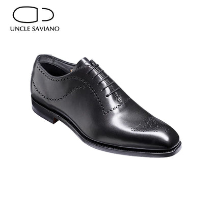 Uncle Saviano Oxford Brogue Men Shoes Dress Formal Wedding Best Man Shoe Business Handmade Genuine Leather Designer Mens Shoes