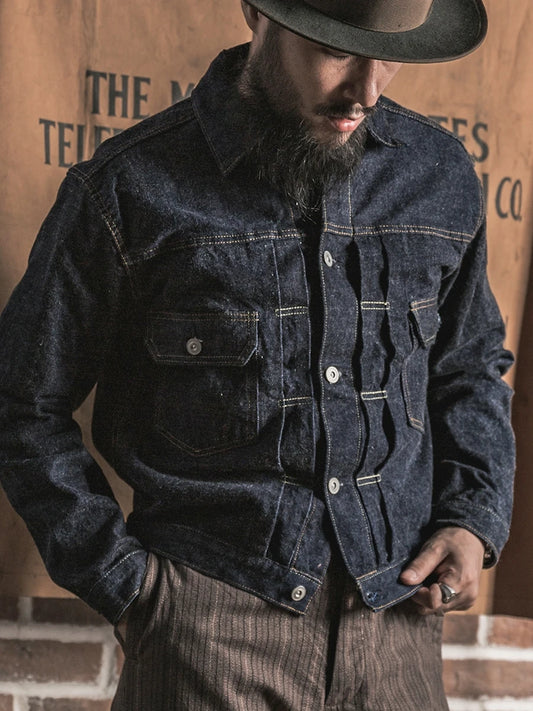 Denim Jacket Lot 807XX Selvedge Vintage Trucker Workwear Rigid