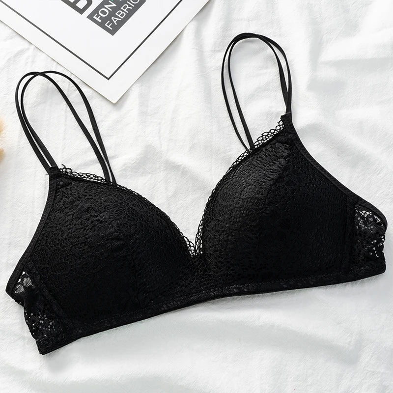 Women Bra Lace Bralette Floral Wireless Bra Female Underwear