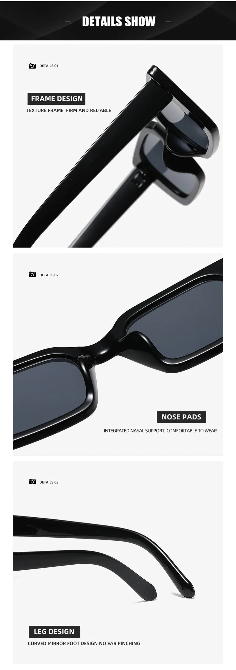 SO&EI Ins Popular Fashion Small Rectangle Sunglasses Women Retro Leopard Shades UV400 Men Trending Square Sun Glasses