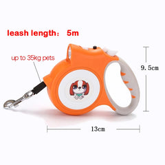 Retractable Dog Leash with LED Flashlight Detachable Dog Puppy Cat Traction Rope Belt