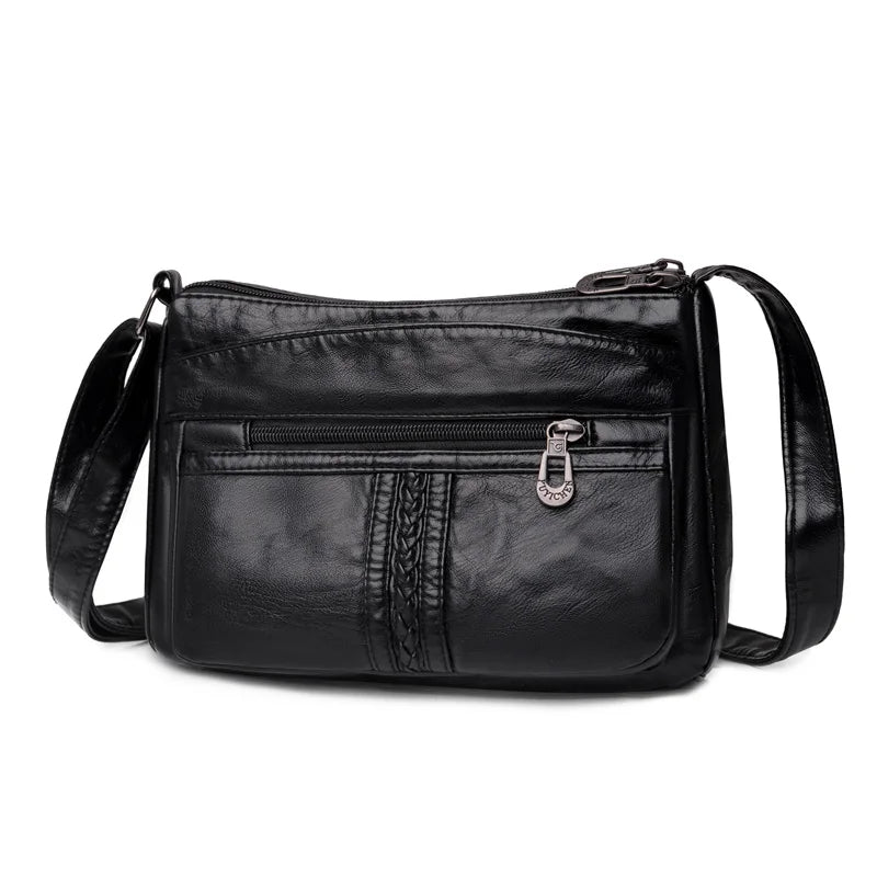 Fashion All-match Solid Color Messenger Bag High Capacity Womens Shoulder Bags
