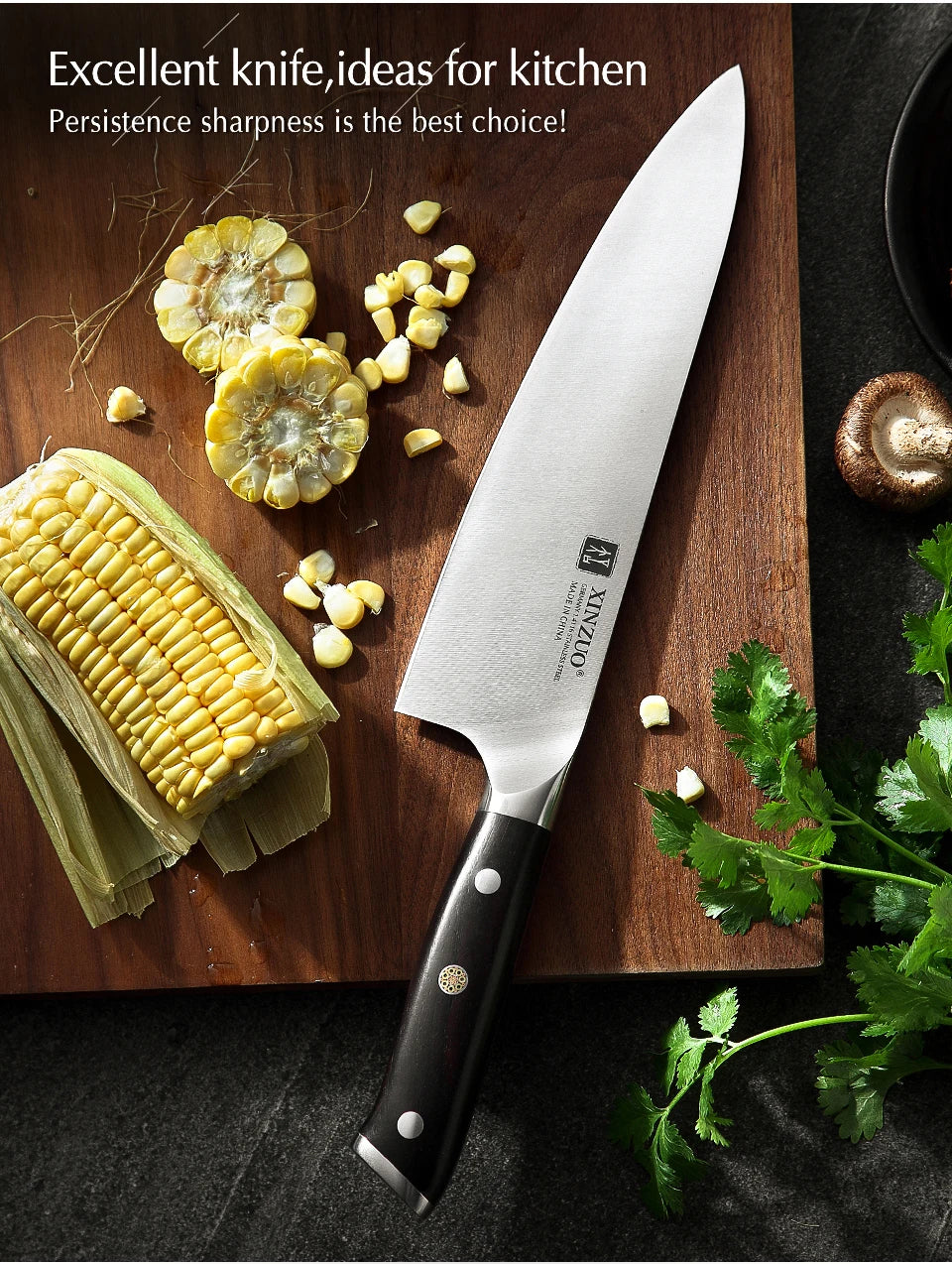 8.5'' Inch Chef Knife High Carbon Din 1.4116 Slicing Stainless Steel German