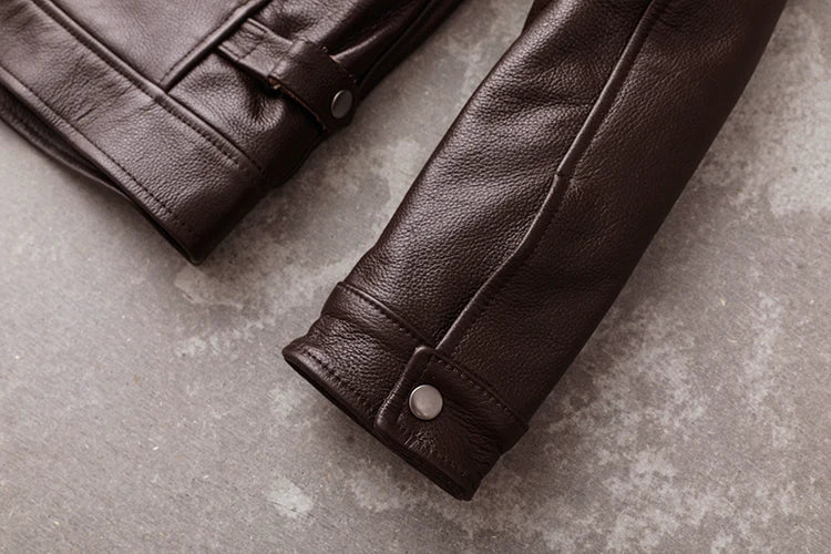Men's Real Cowhide jackets Genuine Leather Jacket Men Clothing