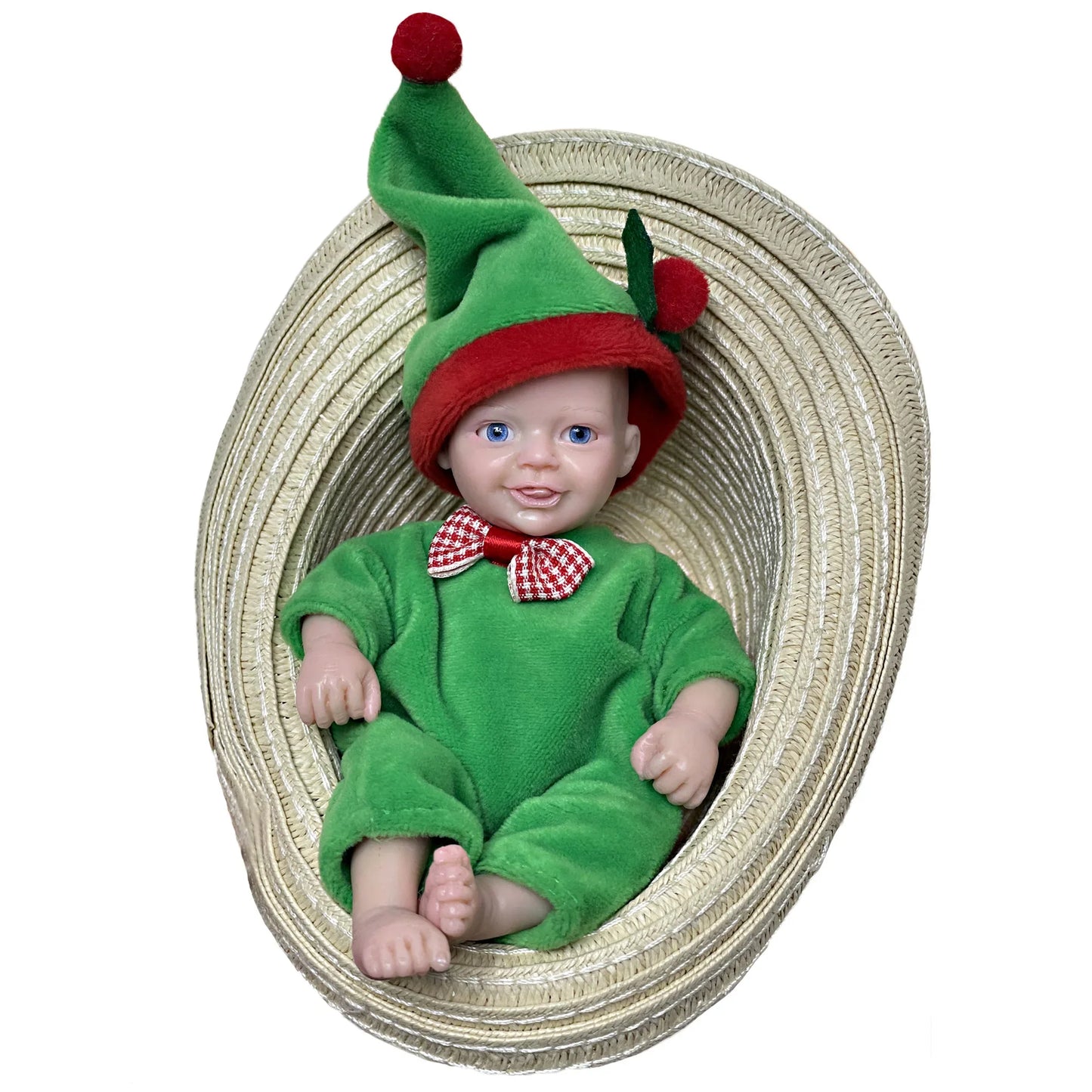 AnjoDoll Lovely 6 Inch Palm Newborn Babies Full Body Silicone Boys Reborn Dolls Bebe Reborn Corpo De Silicone Inteiro