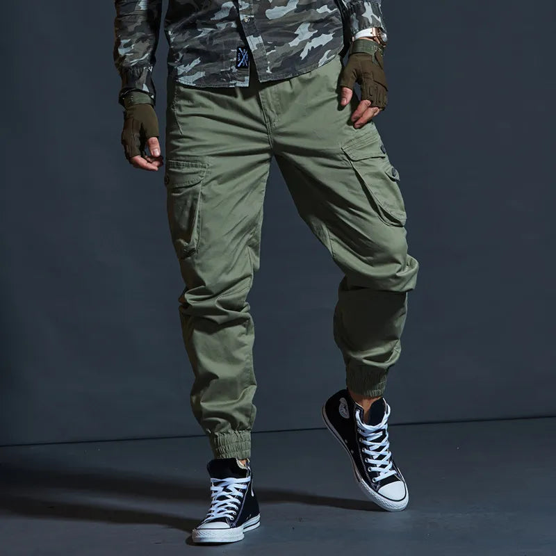 Khaki Casual Pants Men Military Tactical Joggers Camouflage Cargo Pants