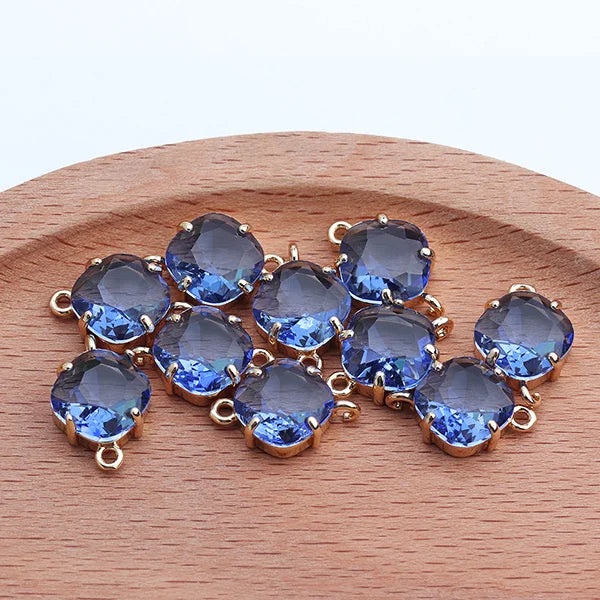 GUFEATHER,10pcs/lot,M438,jewelry accessories,diy bracelet,copper metal,hand made,glass pendant,charms,jewelry making,diy earring