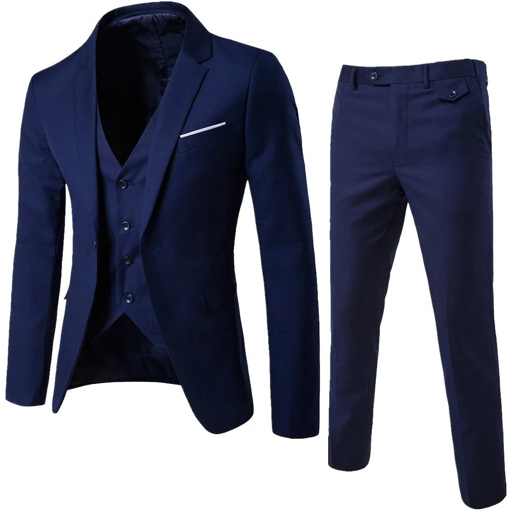Tuxedo for Mens: Men’s Suit Slim 3-piece Suit R Business Wedding Party