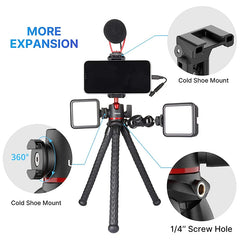 Flexible Octopus Tripod for Phone Camera DSLR 2in1 Design Tripod