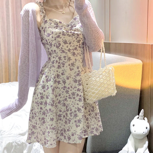 Dresses Woman Summer Party Sleeveless Y2k Sling Casual Aesthetic