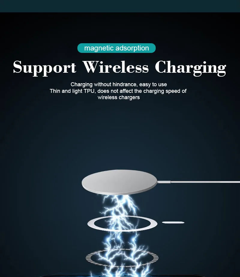 Hard Crystal Original Magnectic Case For iPhone 13 12 11 14 15 16Pro Max XSMAX XR SE 7 8Plus For Magsafe Wireless Charging Cover