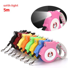 Retractable Dog Leash with LED Flashlight Detachable Dog Puppy Cat Traction Rope Belt