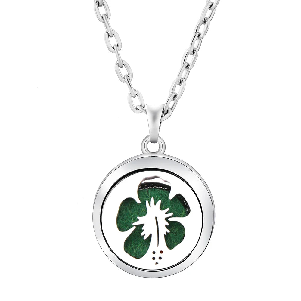 New Stainless Steel Fashion Tree Of Life  Aromatherapy Necklace Essential Oil Diffuser Perfume Locket Pendant Women Jewelry Gift