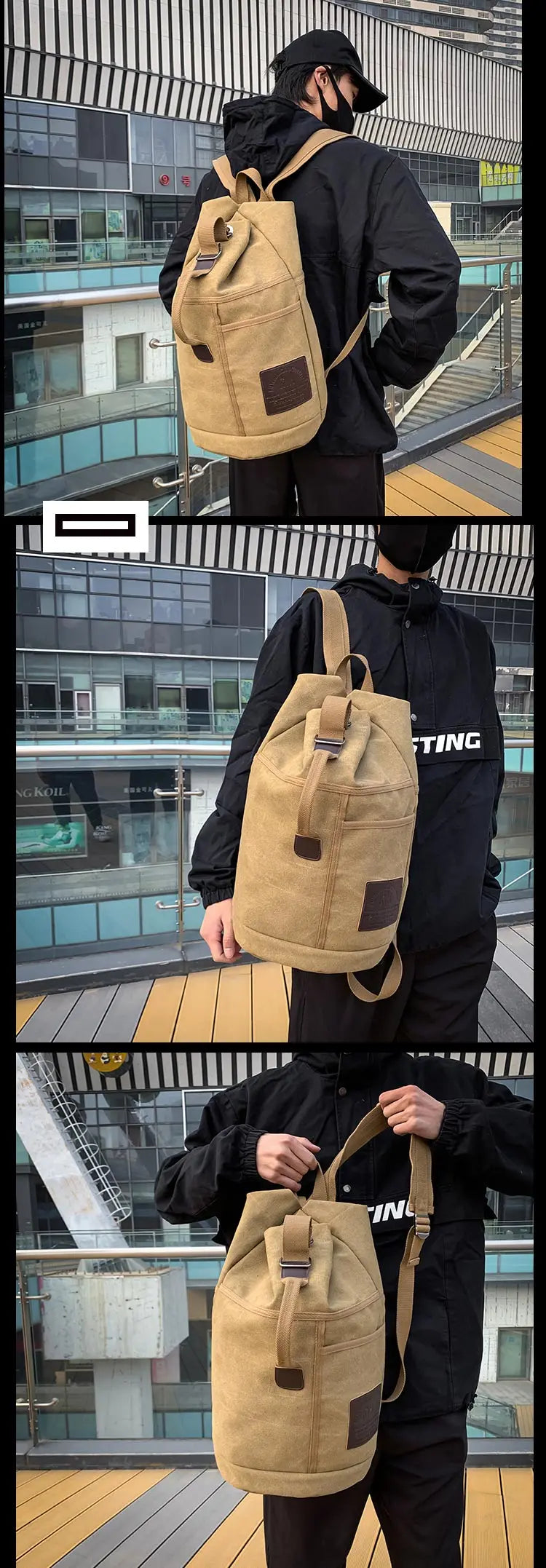Sport Large Capacity Travel Backpacks Male Luggage Canvas Bucket Shoulder Bag Man Hiking Duffle Bags Men Rucksack Outdoor