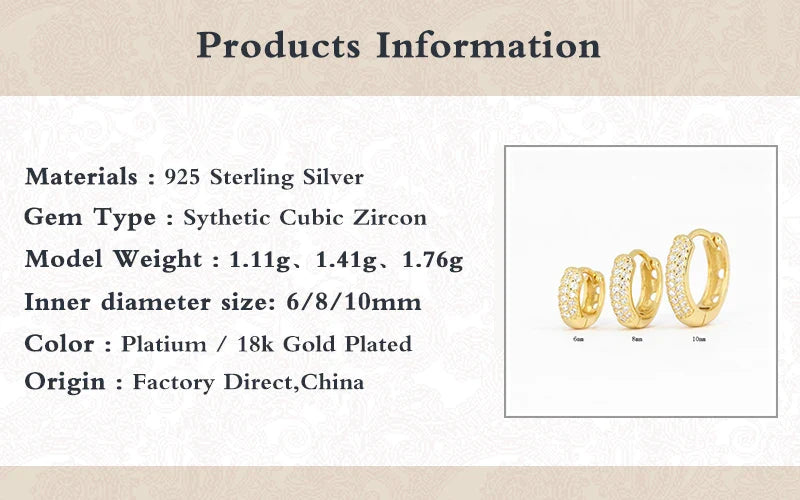 ROXI Half Side Zircon Crystals Hoop Earrings for Women Girls 925 Sterling Silver Jewelry Huggie Earrings Pendientes Plata 925