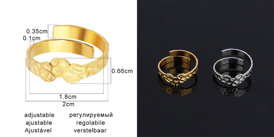 Fashion Euramerican Gold Colour Ring Rings Women Ring Stainless Steel Ring Woman