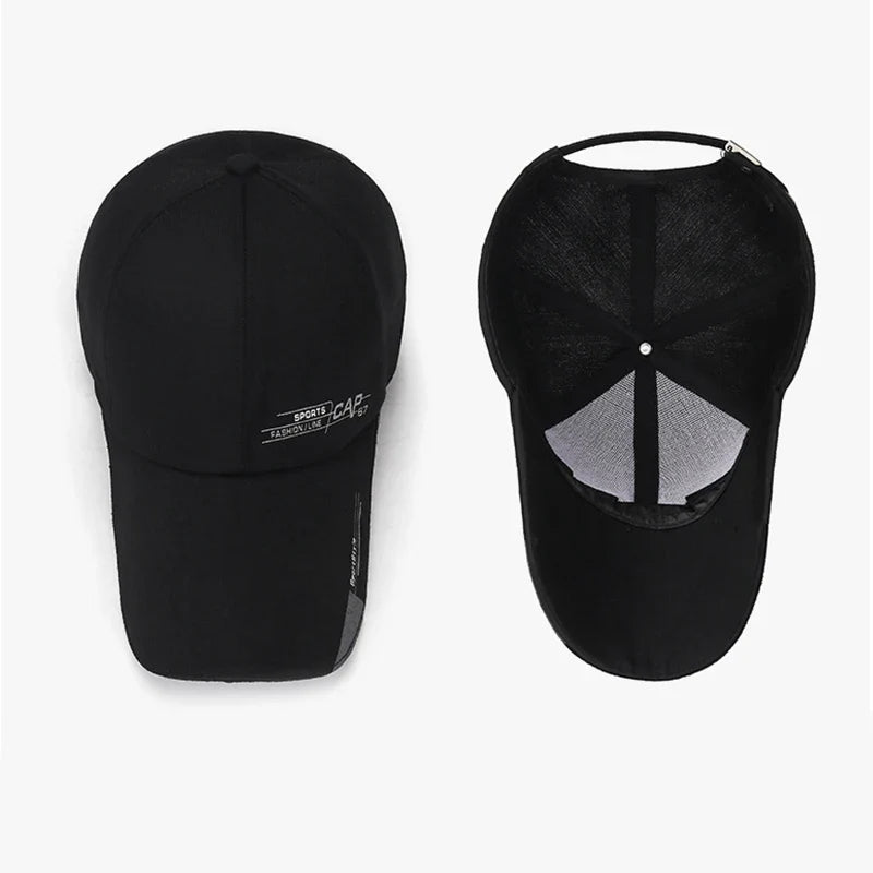 2024 Sports Cap Mens Hat For Fish Outdoor Fashion Line Baseball Cap Long Visor Brim Shade Snapback Sun Hat Bone Gorras Casquette