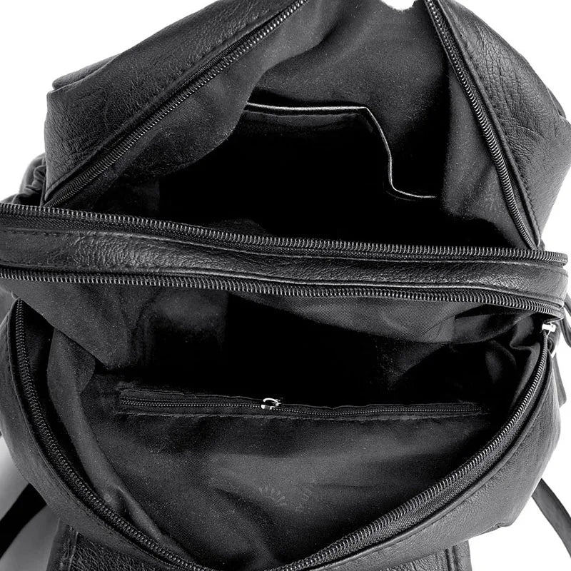 Women High Quality Leather Backpacks Vintage Female Shoulder Bag Sac a Dos Travel Ladies Bagpack Mochilas School Bags For Girls
