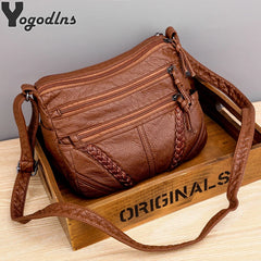 Women Messenger Bags Matching-all Leather Feeling PU Shoulder Bags