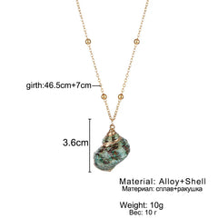 Bohemia Conch Shells Necklace Sea Beach Shell Pendant Necklace For Women