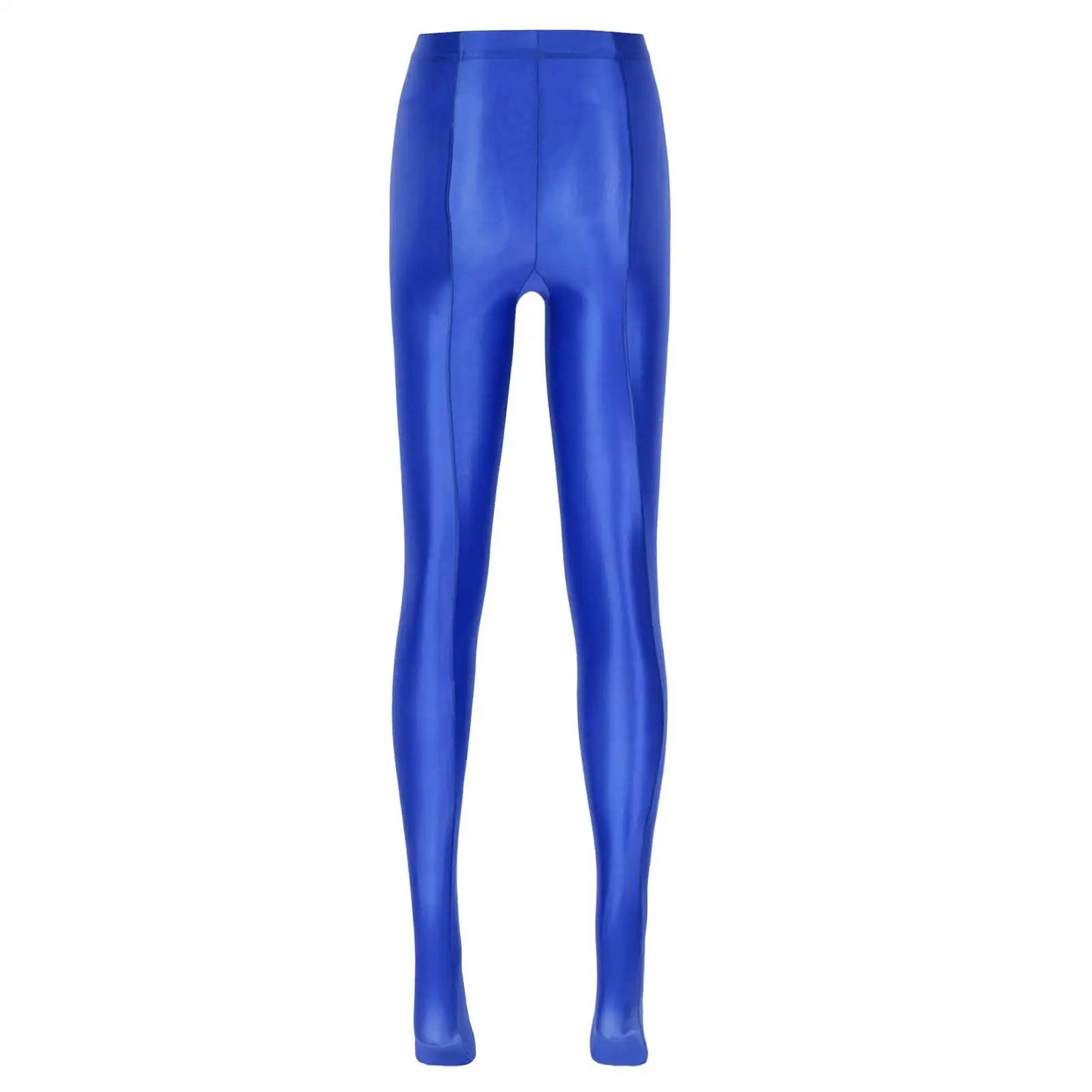 Women Glossy Solid Color Pantyhose High Waist Tights Stockings Footed Leggings